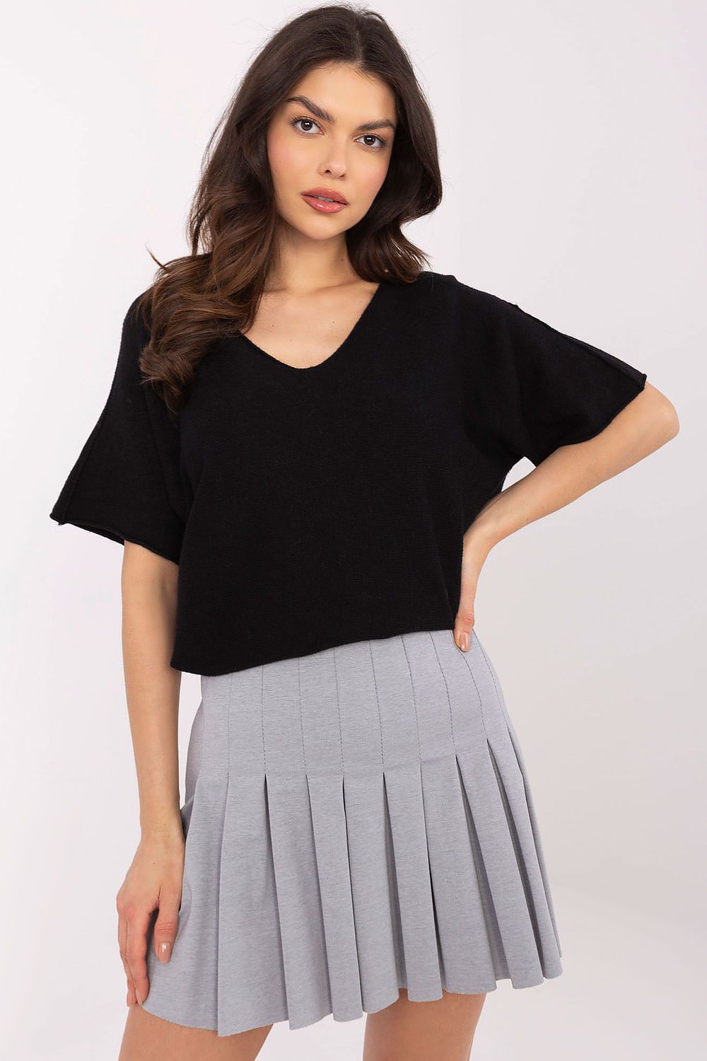 Rövidujjú pulóver model 209994 Italy Moda